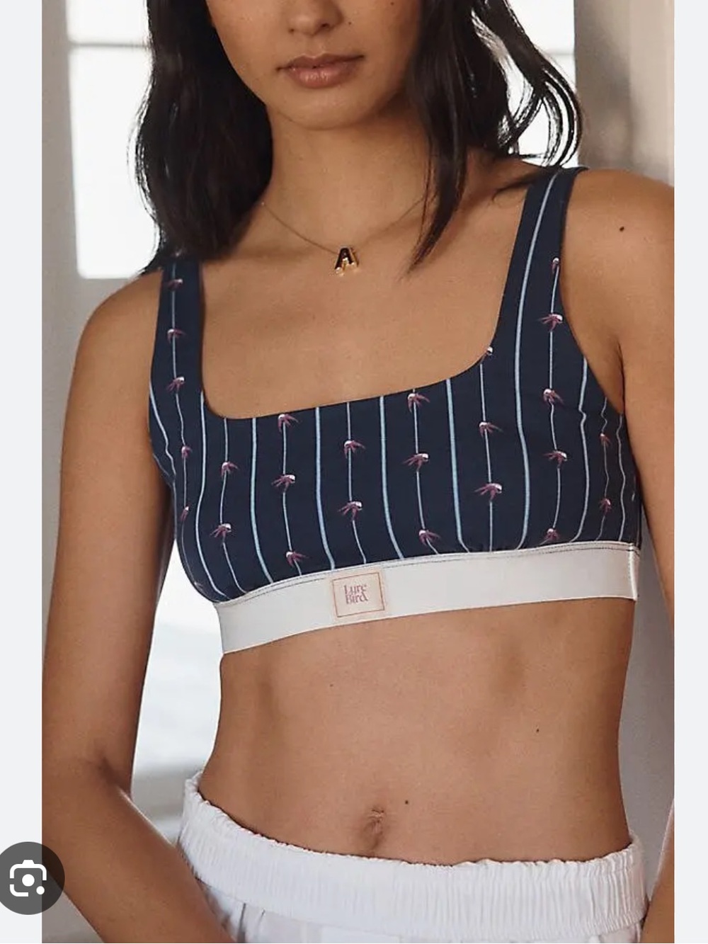 Anthropologie Lyrebird Printed Scoop Neck Bralette